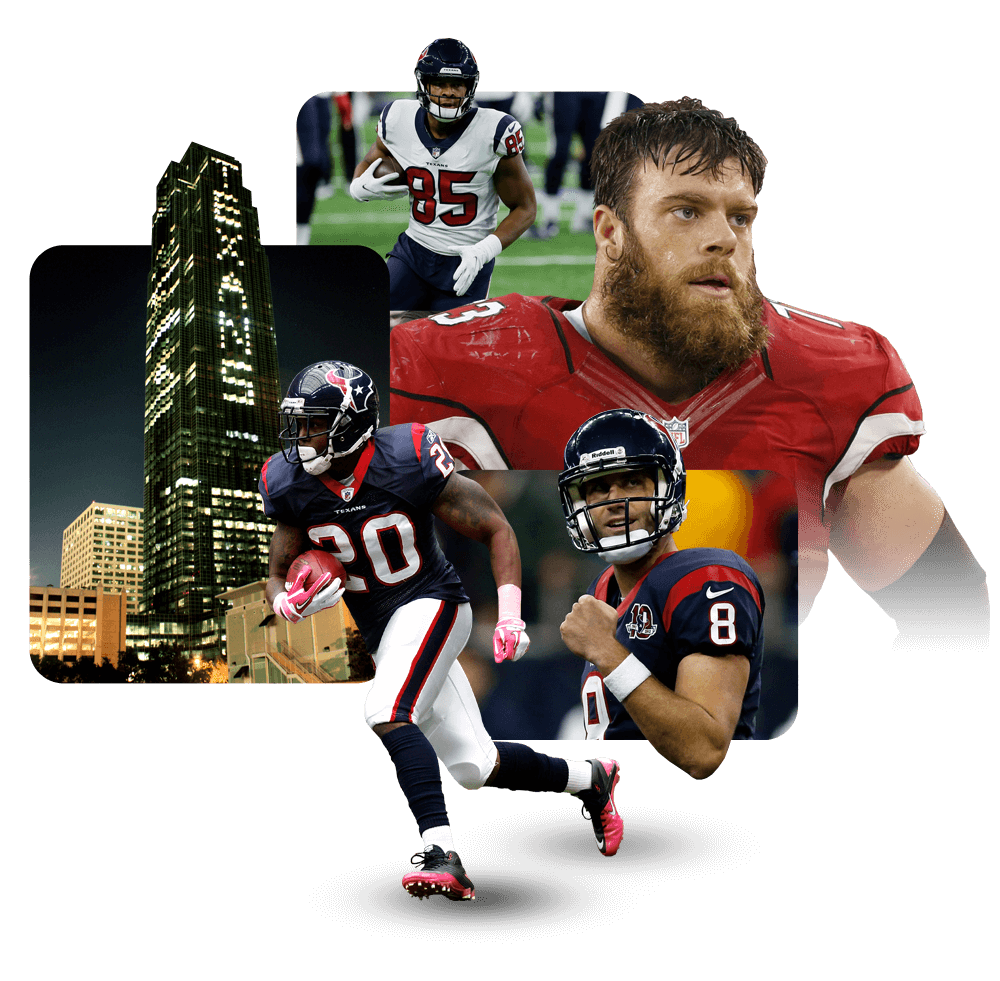 Houston Texans players in game